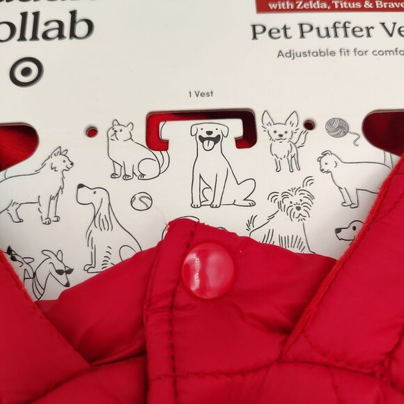 Pet Puffer Vest Size Small Cuddle Collab Red Cat Shih Tzu Bichon Frise Kitty - Picture 10 of 12